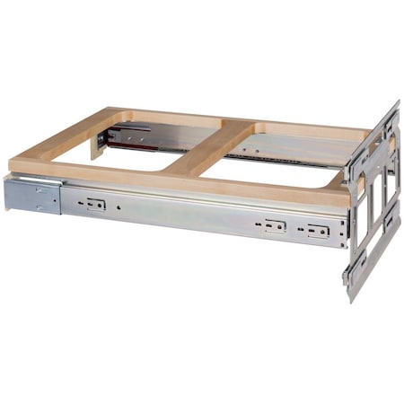 Hardware Resources Double Grey 35 Quart Top-Mount Trashcan Pullout for 15" Opening CAN-TMD1535G-K